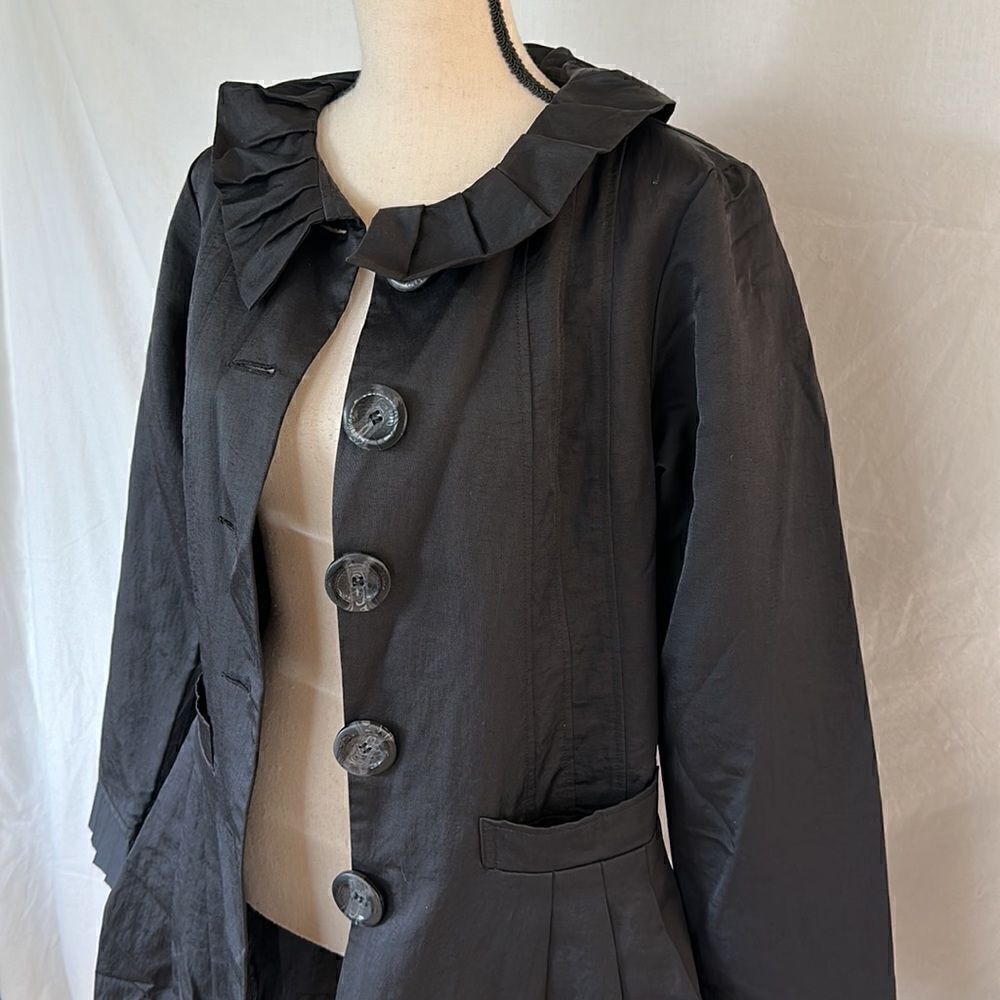 Saga women’s black ruffle jacket size 1 - Picture 2 of 15